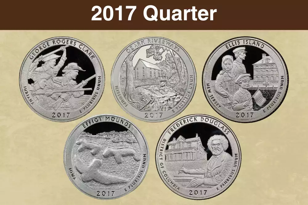 2017 America the Beautiful quarter — Frederick Douglass design obverse and reverse